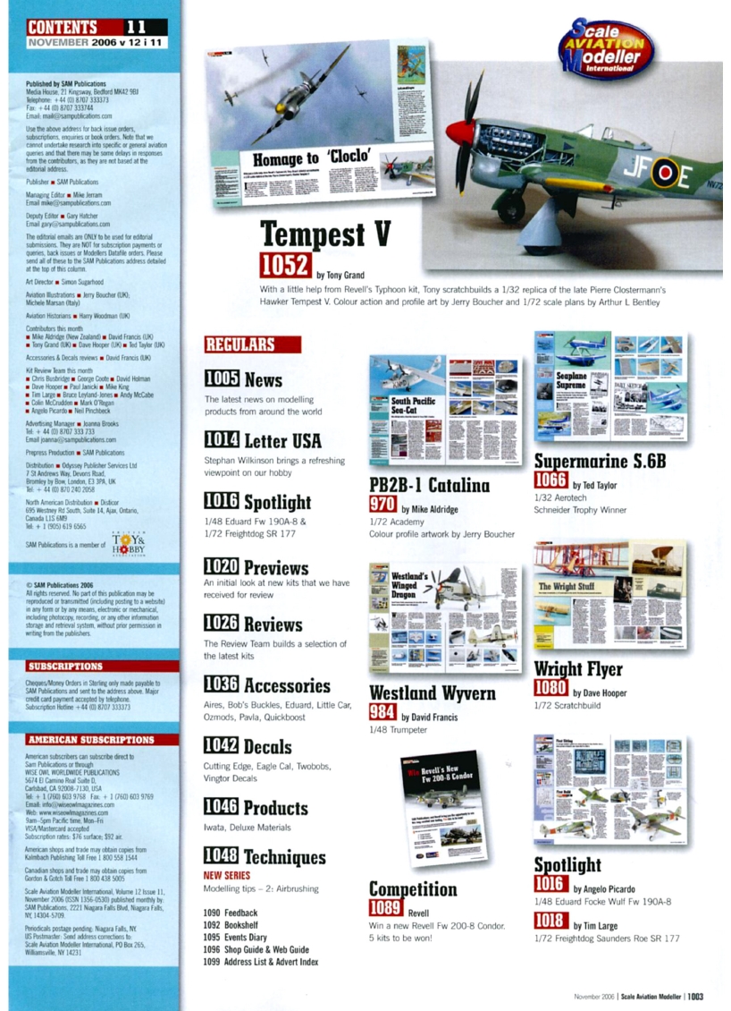 Scale Aviation Modeller International 2006-11